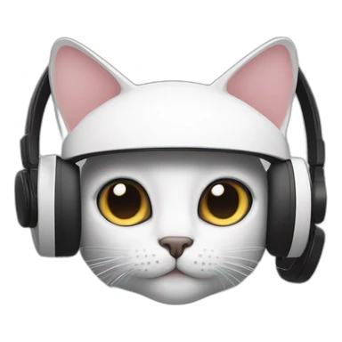 Cat with oculus quest 2 white headset sticker