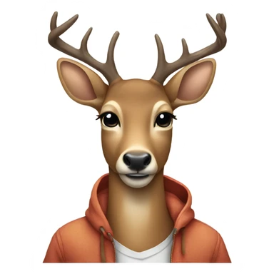 Deer wearing a t shirt  sticker