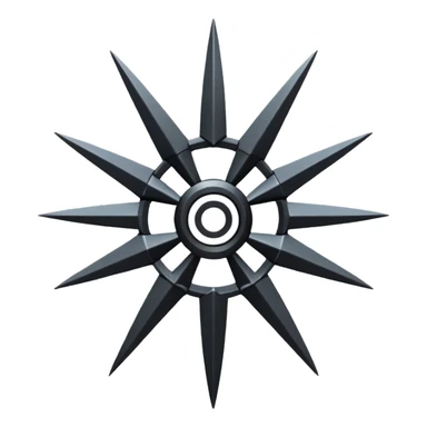 black shuriken sticker