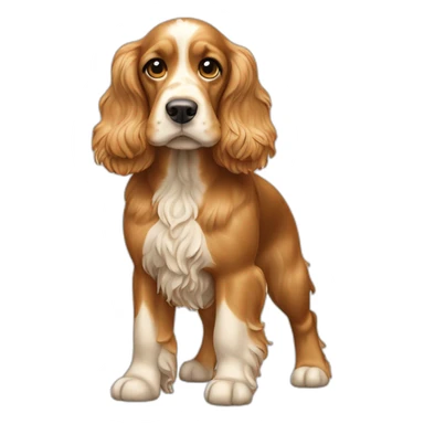 Dog-golden-english-cocker-spaniel-full-body-standing sticker
