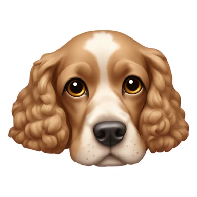 Cocker spaniel in a pink blanket sticker