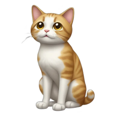 A sad cat on it's hind legs begging sticker