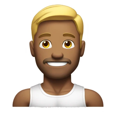 White man with lean body builder muscles sticker