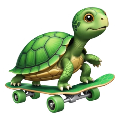 Turtle skateboarding sticker