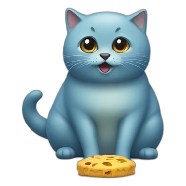 chat qui mange une pastèque sticker
