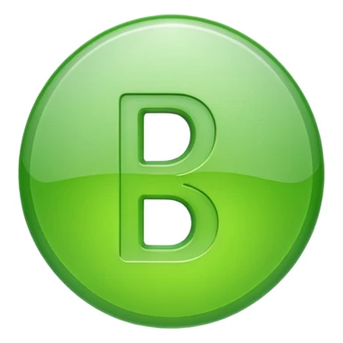 make emolji letter Б  light Green color sticker