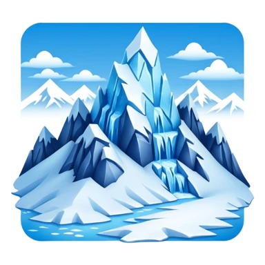 Ice Planet – frozen surface, icy mountains, blizzards sticker