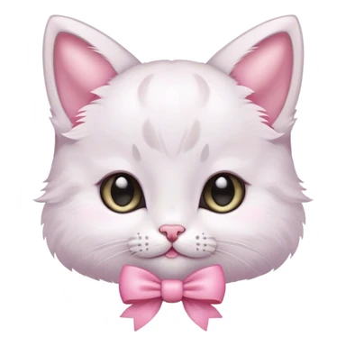 small kitten with pink bow sticker