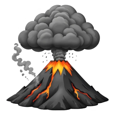 Volcano smoking before eruption sticker