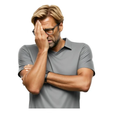 Jurgen Klopp facepalm emoji sticker
