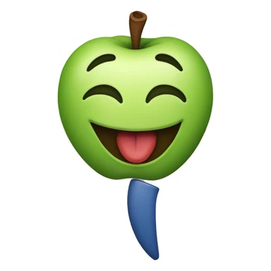 Una manzana riendo sticker