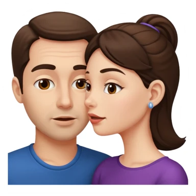 homme qui parle à l'oreille de la femme sticker