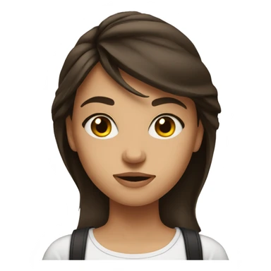 Brunette girl with attitude  sticker