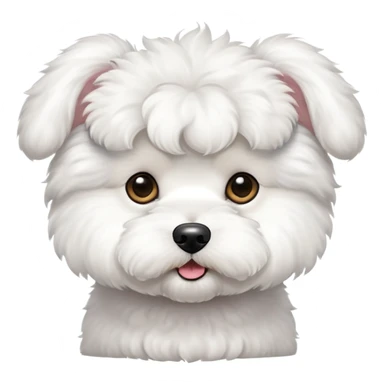 Bichon Frise dog with erect ears sticker