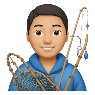 Inuit with nets sticker