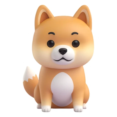 shiba inu standing, sad sticker