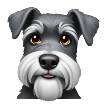 Fluffy dark gray schnauzer sticker