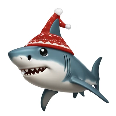 Shark wearing a Christmas sweater  sticker