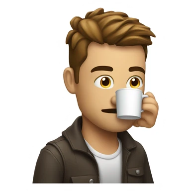 Programmer sipping too much coffee sticker