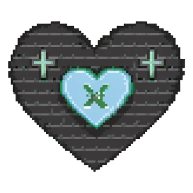 Wu-Tang Clan W symbol inside a heart sticker