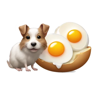 oeuf dur avec un chien avec des rats et un cornichon dans l oeuf avec un poussin sticker