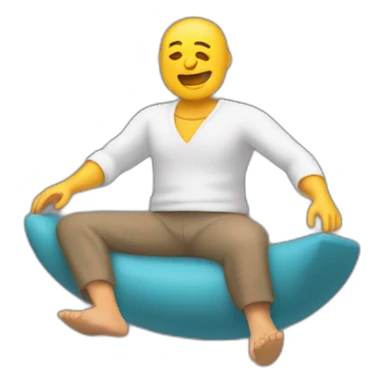 Un homme volant en méditation sticker