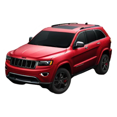 red jeep grand Cherokee with black trim sticker
