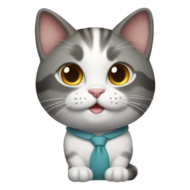 female cat with a brief case sticker