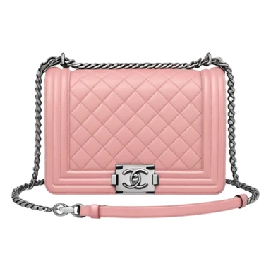 chanel le boy pastel pink bag sticker