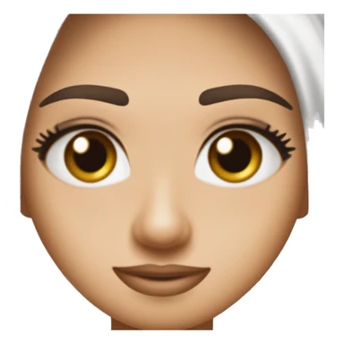 Quiero un emoji de mi persona con pecas ojos marrón oscuro cejas clara cabello castaño claro medio ondulado y entre liso  sticker