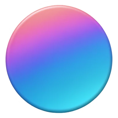 
One  3d credit coin color in in gradient of turquoise, blue, pink, purple, and coral sticker