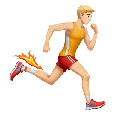 Runner clutching painful achilles tendon sticker