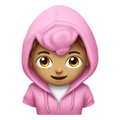 pink palm puff hoodie sticker