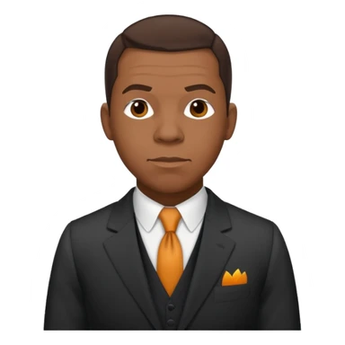 Booker T. Washington with dark brown hair sticker