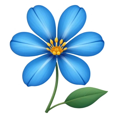 Flor azul marchitándose  sticker