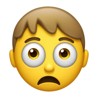 shocked yellow face emoji, hands on head sticker