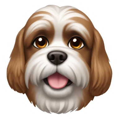 brown shitzu dog  sticker