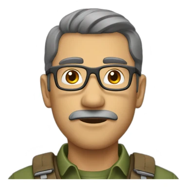 homme au garde à vous sticker