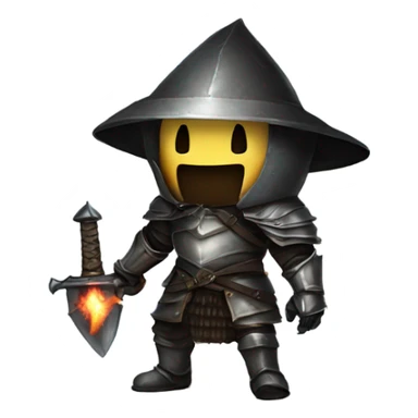 Elon musk as a dark souls boss sticker
