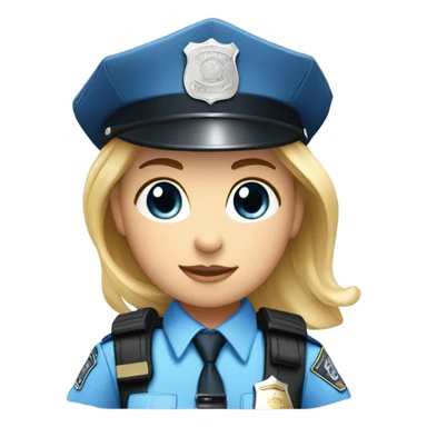  white police girl sticker