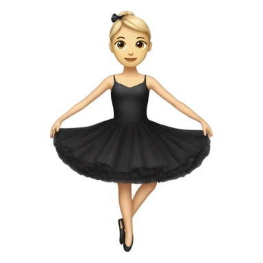 black Ballerina dress no person sticker