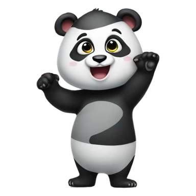 Panda holding a sign saying Yayy sticker