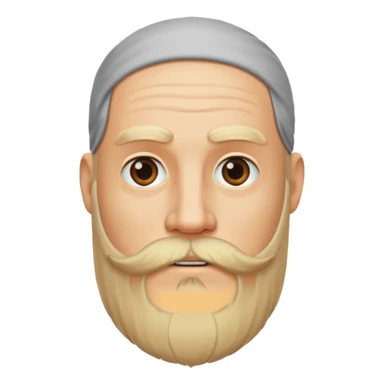 blonde bald man with long beard  sticker
