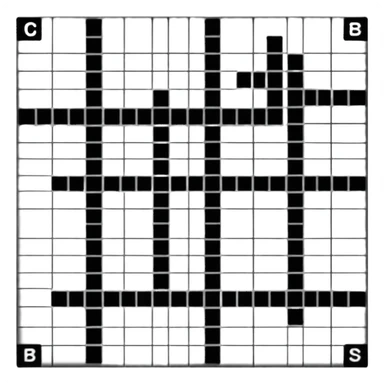 part of a newspaper crossword sticker