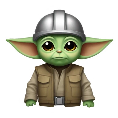 baby yoda foreman in the helmet sticker