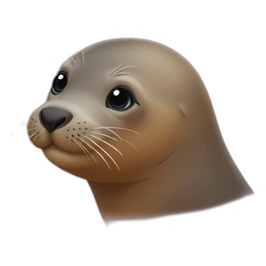 a sea lion in love sticker