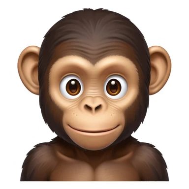 chimp with expressive face sticker