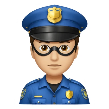 thief, Police hat, thief mask. sticker