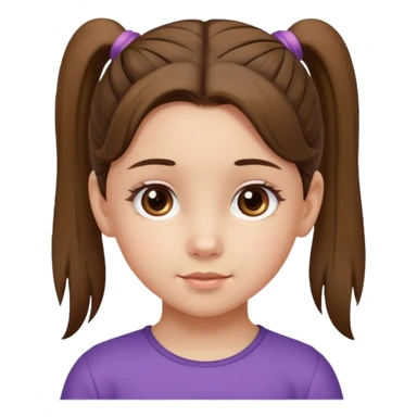 una chica pequeña con una cola de caballo sticker