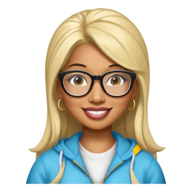 Rapper Nicki Minaj wear glasses sticker